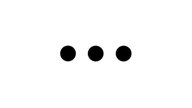 simple circle for loading animation, looping 3 dots motion graphic animation video