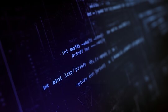 Coding programming developing typing script source languages symbols project data software engineering IT technology computer abstract screen background