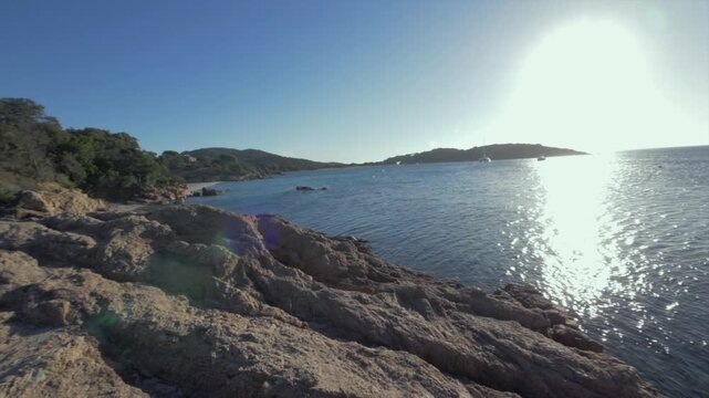 Littorale cote rocher mer
