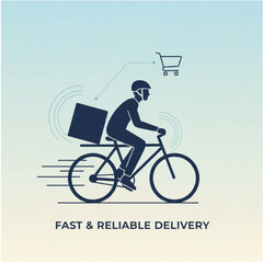 Naklejka premium man riding bicycle