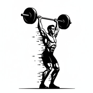Powerlifting Strength Illustration