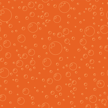 Bubble seamless pattern orange color