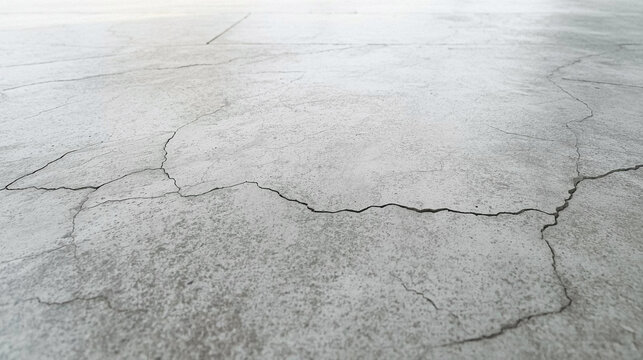 High-resolution cracked grey concrete texture background, realistic aged cement surface with weathered fissures, perfect for industrial design, architectural mockups, grunge web overlays, and urban