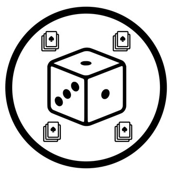 dice icon vector illustration