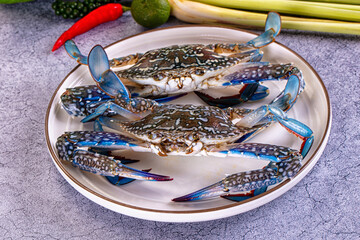 Raw wild blue crabs for cooking © Andrei Starostin