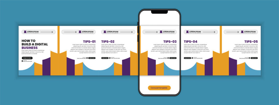 Editable Microblog Carousel Templates for Instagram, LinkedIn & Social Media Marketing