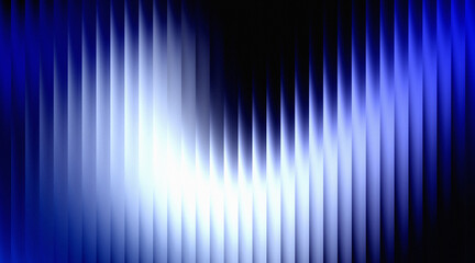 Vibrant digital glitch art featuring vertical blue and white stripes in a wave shape © TANZINA