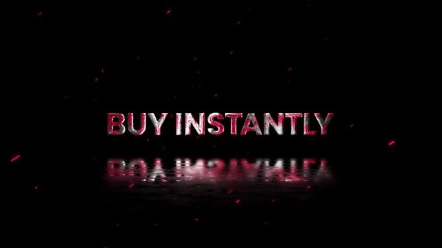 Buy Instantly Rusty Metal Text Animation 4K Fast Purchase Call to Action for Ecommerce Sales and Conversion Campaigns