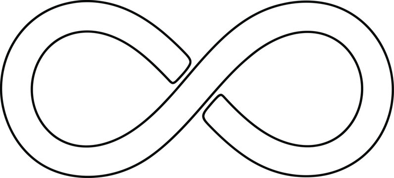 Infinity Symbol Line Art Vector &ndash; Minimalist Continuous Loop Endless Sign Illustration