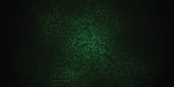 Vector digital green pixel pattern background with glowing squares, crisp square pixels, scalable grid and high detail clarity, eps10