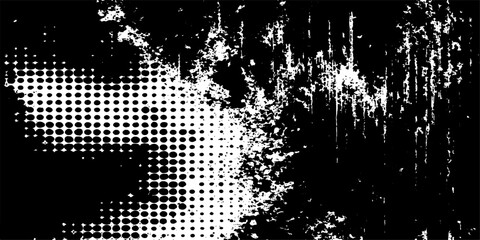 Abstract black and white textured grunge background, featuring dynamic artistic effects, creating a striking visual, perfect for adding depth and edge. © DreamLoom