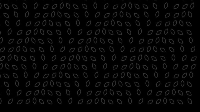 A black background with a pattern of small gray oval shapes arranged in rows