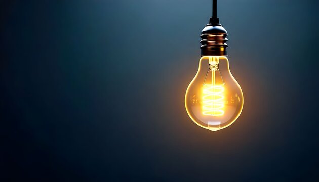 glowing light bulb