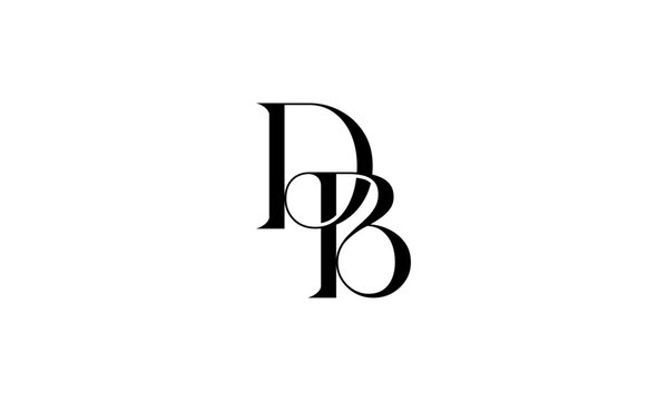DB initial letter logo or DB monogram