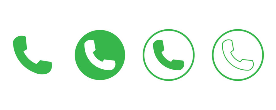 Phone call icon accept and decline. Icons depict the option to accept or decline phone call with red and green buttons. Phone icon. Answer and hang up the phone icon. Accept and decline incoming call