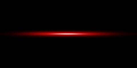 Glowing Red flare laser, Light Red effect reflections, neon beam over dark abstract background, shine speed flash of light, and sparks   © Kraisorn