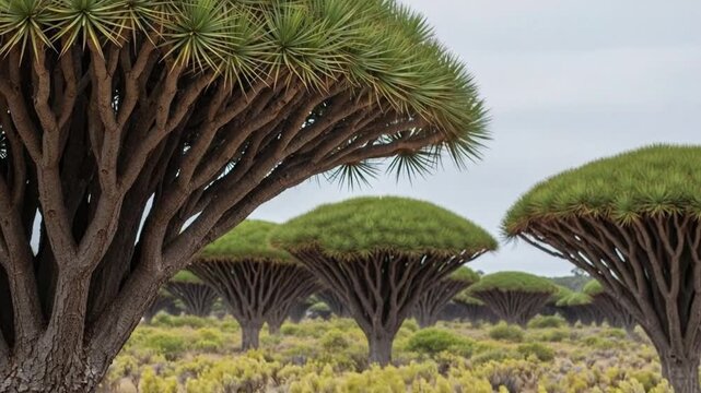 dragon blood trees in a landscape