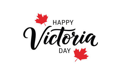 Happy victoria day celebration a festive calligraphy design with floral accents © MDAMINUL