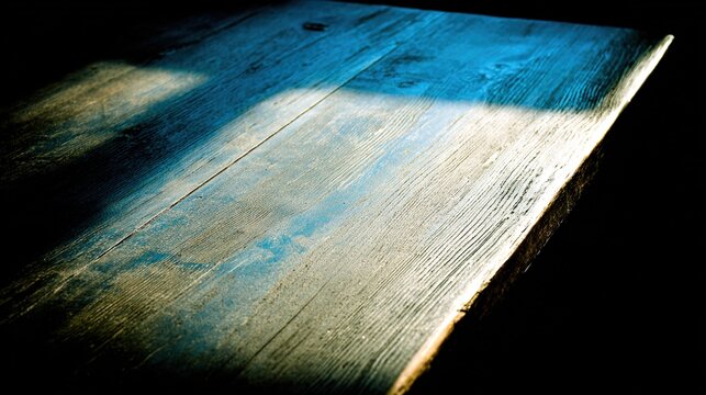 silent. Moonlight streaming through a window onto an empty wooden desk, creating a serene and contemplative late-night atmosphere. wellbeing guides.