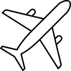 airplane side profile with wings tail fin and silhouette vector illustration on transparent background © KHAGESSOR
