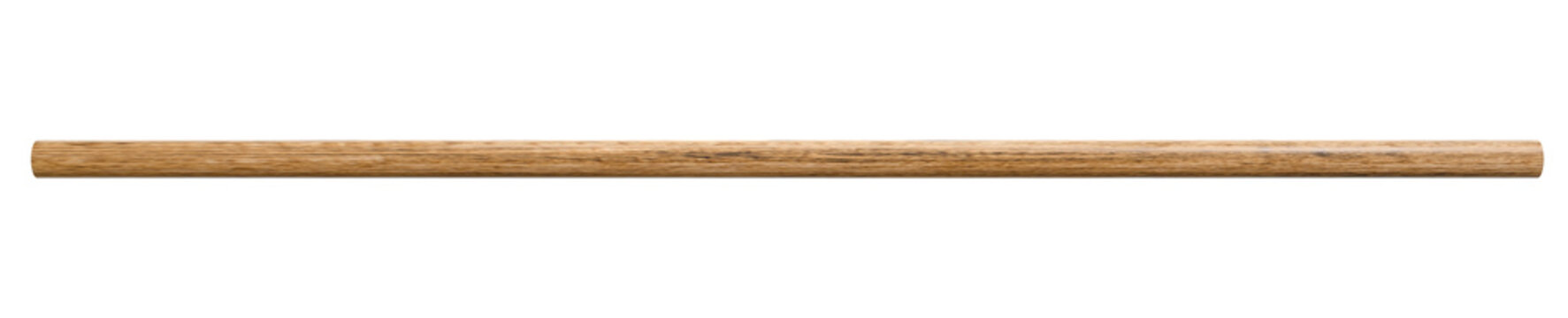 3d render of a long wooden stick with realistic timber texture and smooth cylindrical rod shape. highly detailed wood grain surface for architectural or natural material visualization.