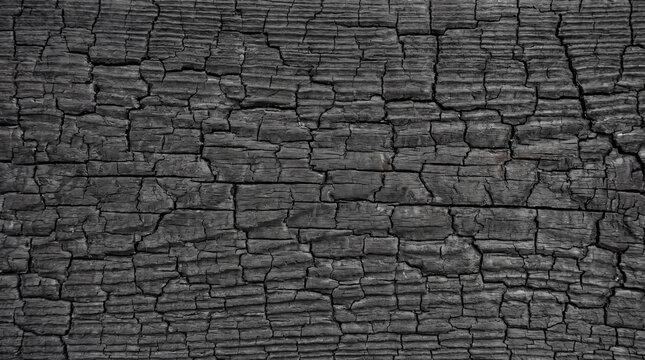 Charred Cedar Wood Surface Texture