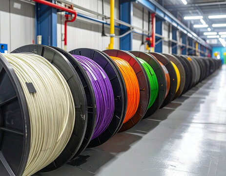 Colorful filament spools for 3D printing