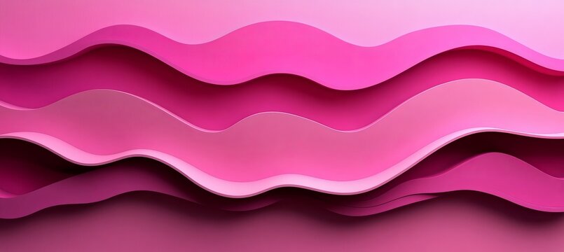 Elegant Pink Waves Texture, Modern Abstract Curve Pattern for Trendy Background and Design Use