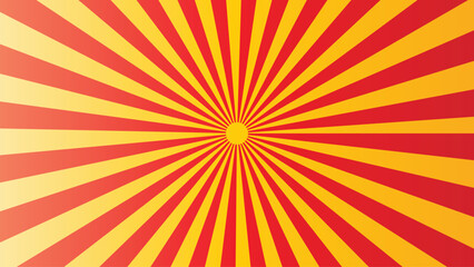 Vibrant circus background dynamic red and yellow sunburst pattern for entertainment and festive designs © MdAsiful