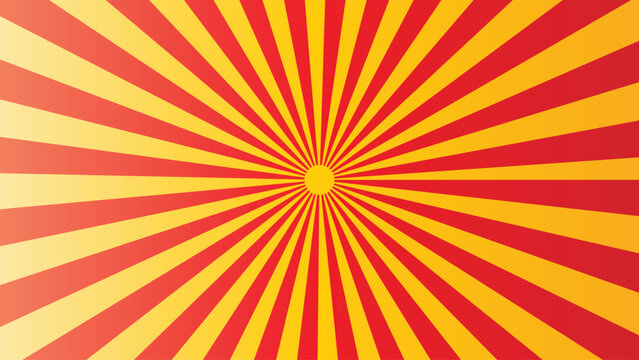 Vibrant circus background dynamic red and yellow sunburst pattern for entertainment and festive designs