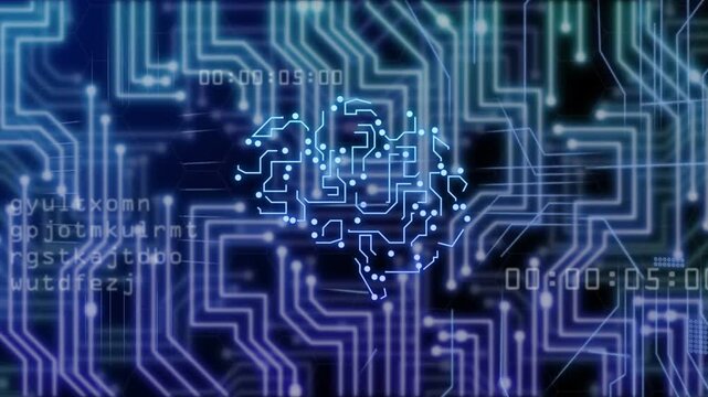 Data pulse initiating circuit brain forming, pulsing nodes, timer advancing, visualizing data flow