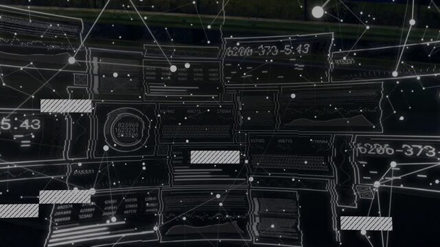 Tech schematic overlay sliding hatched blocks after codes appearing, red streak highlighting gauge