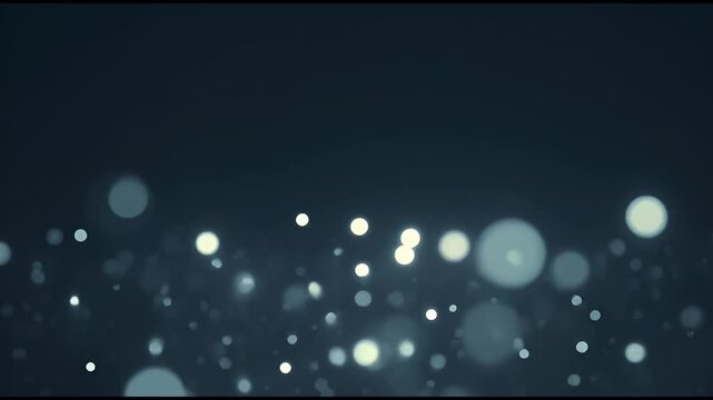 Cluster of bright white and blue glowing orbs on dark gradient background, minimalist light dots lights