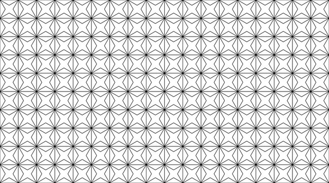 Japanese asa no ha seamless geometric line pattern abstract background