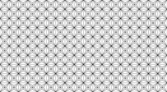 Japanese traditional geometric star seamless pattern asa no ha texture