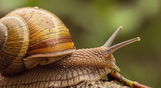 snail closeup macro nature shell tentacles