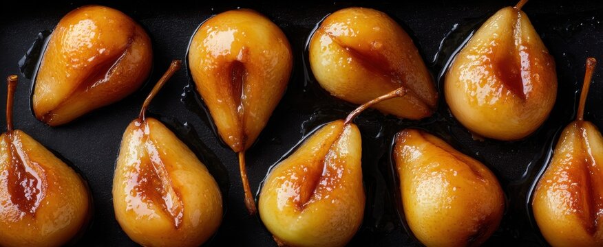 Baked Pears in Buttery Pastry dance under a sweet honey glaze like dessert fairies