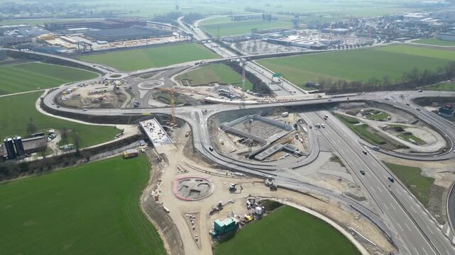 Grosse Autobahnbaustelle