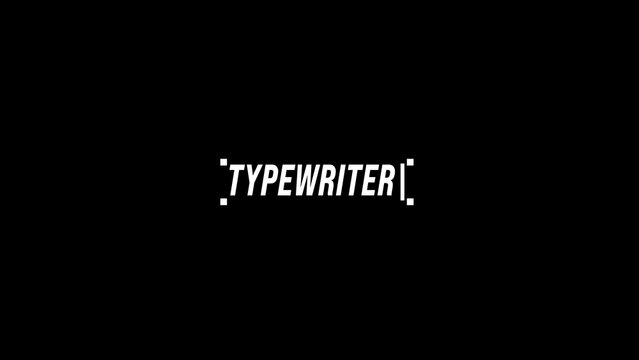 Typewriter Title 4