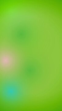 Creative vertical short video with green background and abstract blur elements. Social media concept