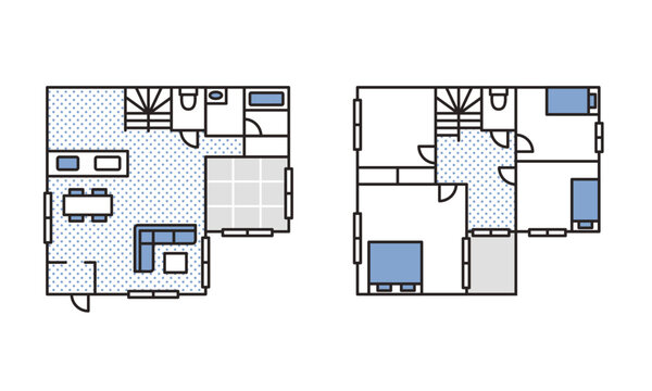シンプルな間取り図