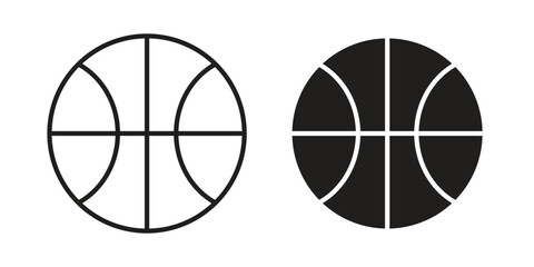 Basketball icon, thin line symbol, editable stroke eps 10 © Warpiya