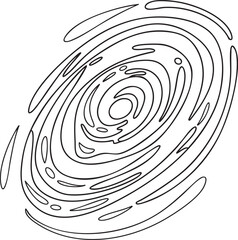 Black Hole Space Line Art Coloring Page © ADD