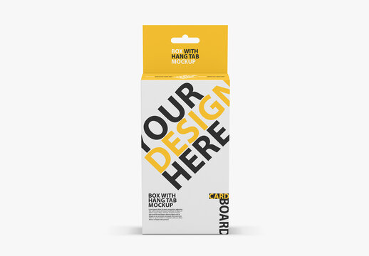 Tall Cardboard Box packaging Mockup