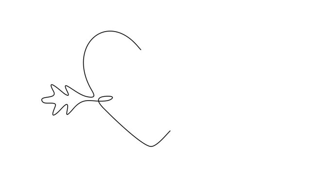 Animated self drawing of continuous line draw of  Heart pierced by an arrow. Continuous line love and arrows.     Full length one line animation. 4K	
