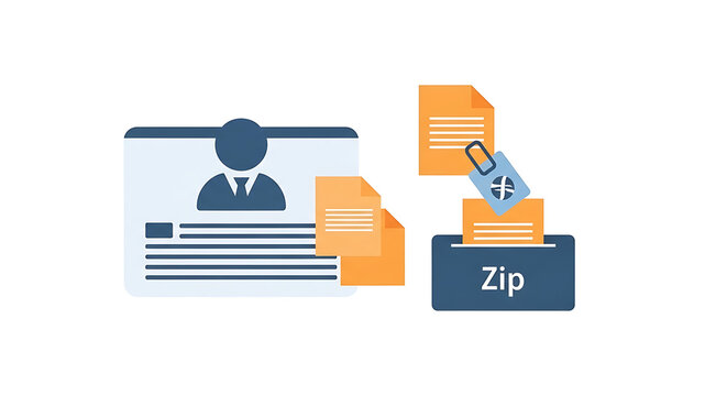 Business documents, zip file, paperwork, office files