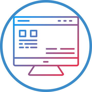 Website Coding Line Icon Style