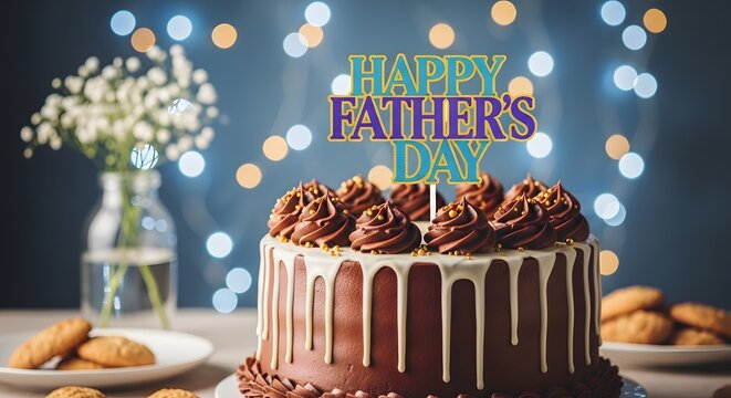 Delicious fathers day cake with cupcakes a sweet celebration for dad