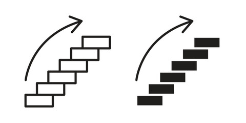Obraz premium Next steps icon, thin line symbol, editable stroke eps 10