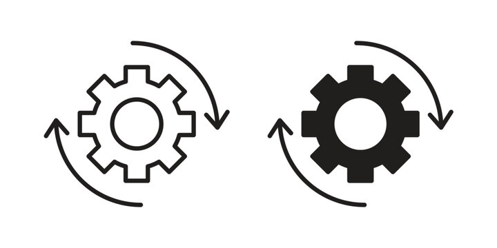 Operation icon, thin line symbol, editable stroke eps 10